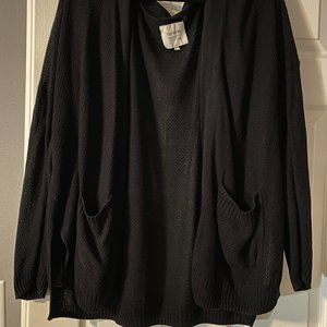 Oversize Black Cardigan